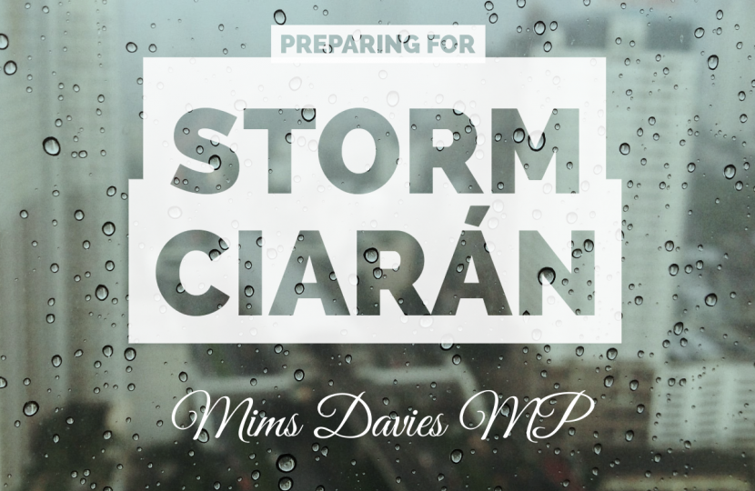 Mims Davies MP Updates On Storm Ciarán | Mims Davies